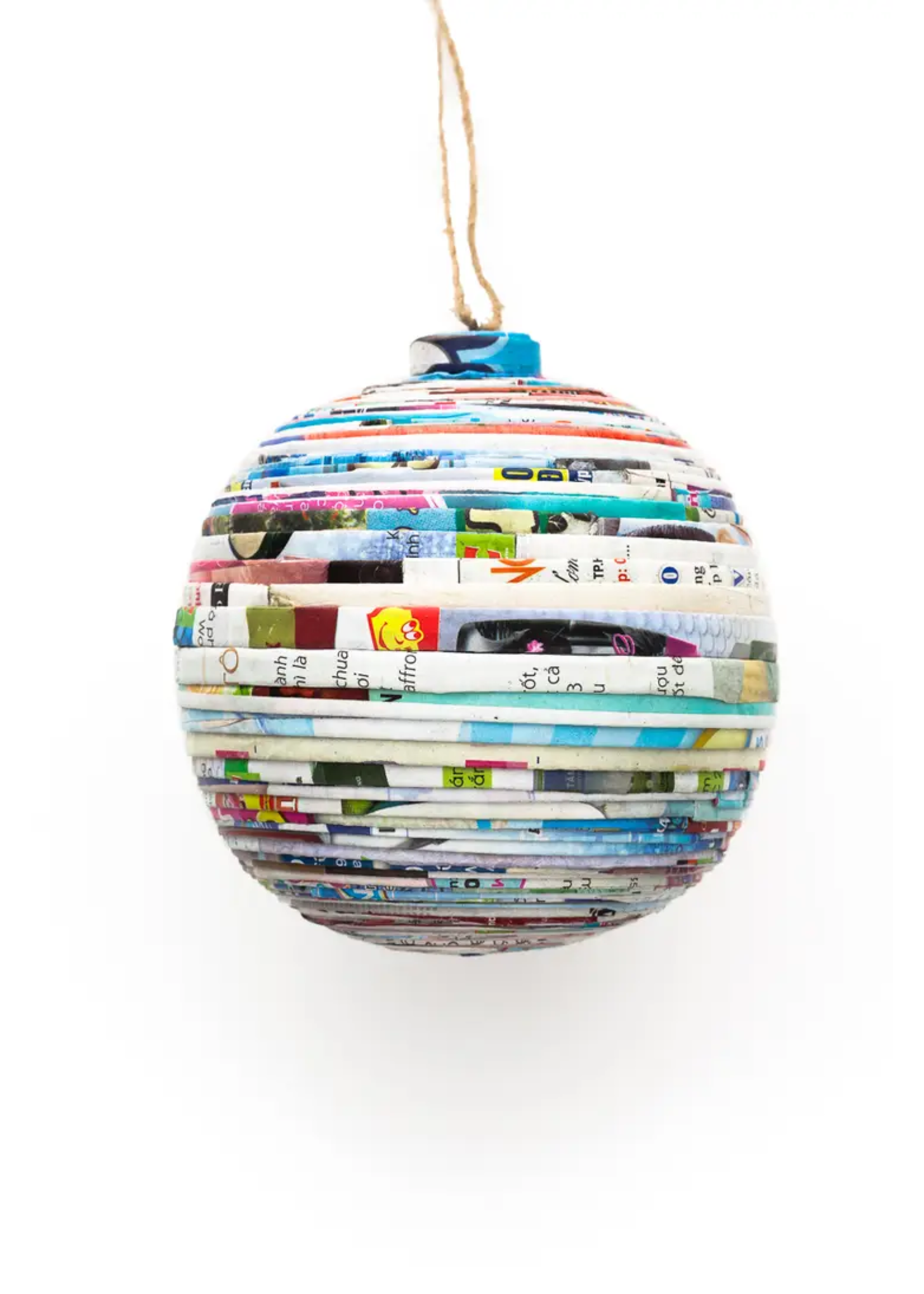 Acacia Creations Recycled Paper Ball Ornament