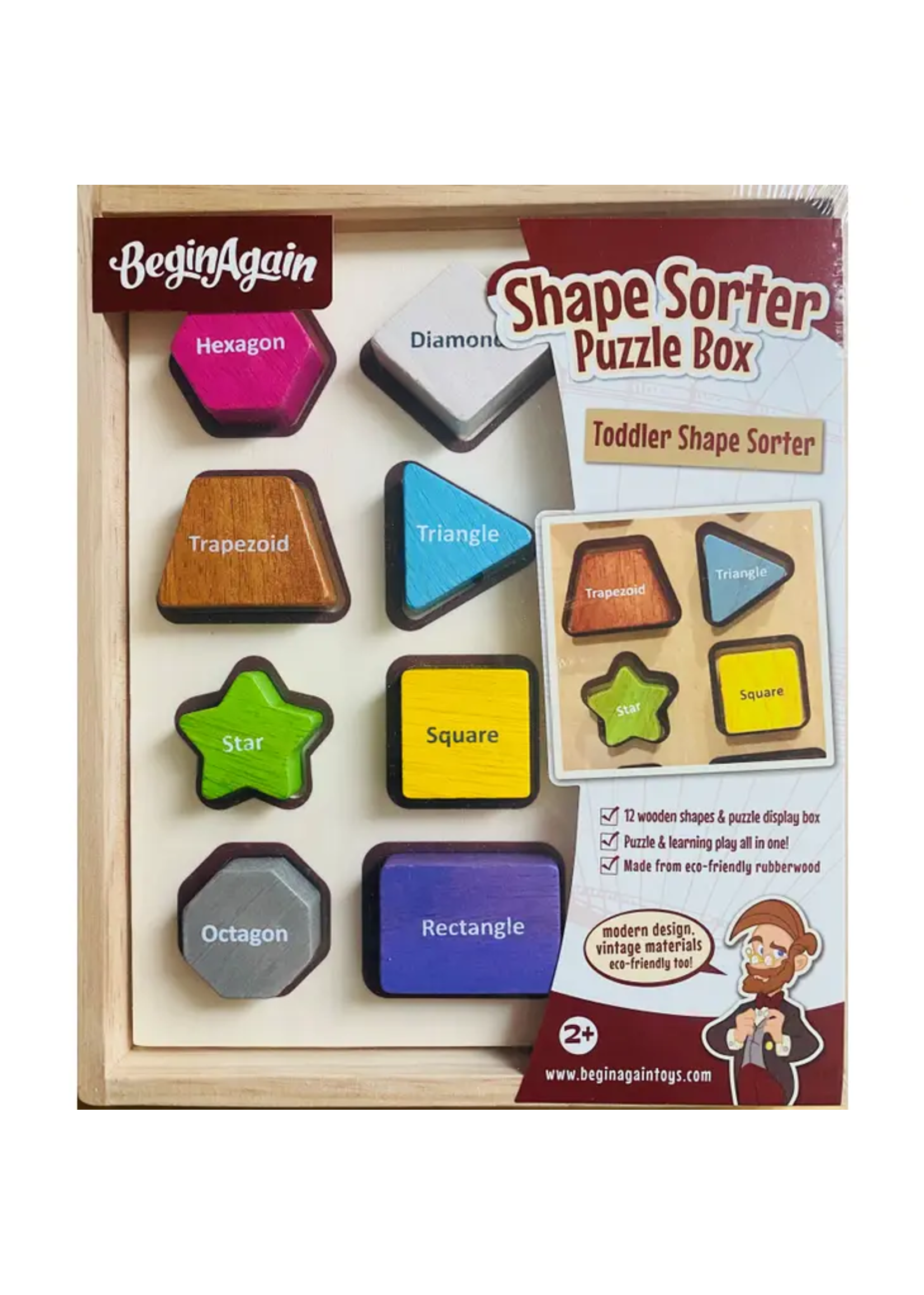 BeginAgain Shape Sorter Puzzle Box