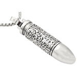 Blackjack Mens Jewelry SS Bullet Pendant Necklace