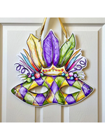 Home Malone Mardi Gras Mask Door Hanger