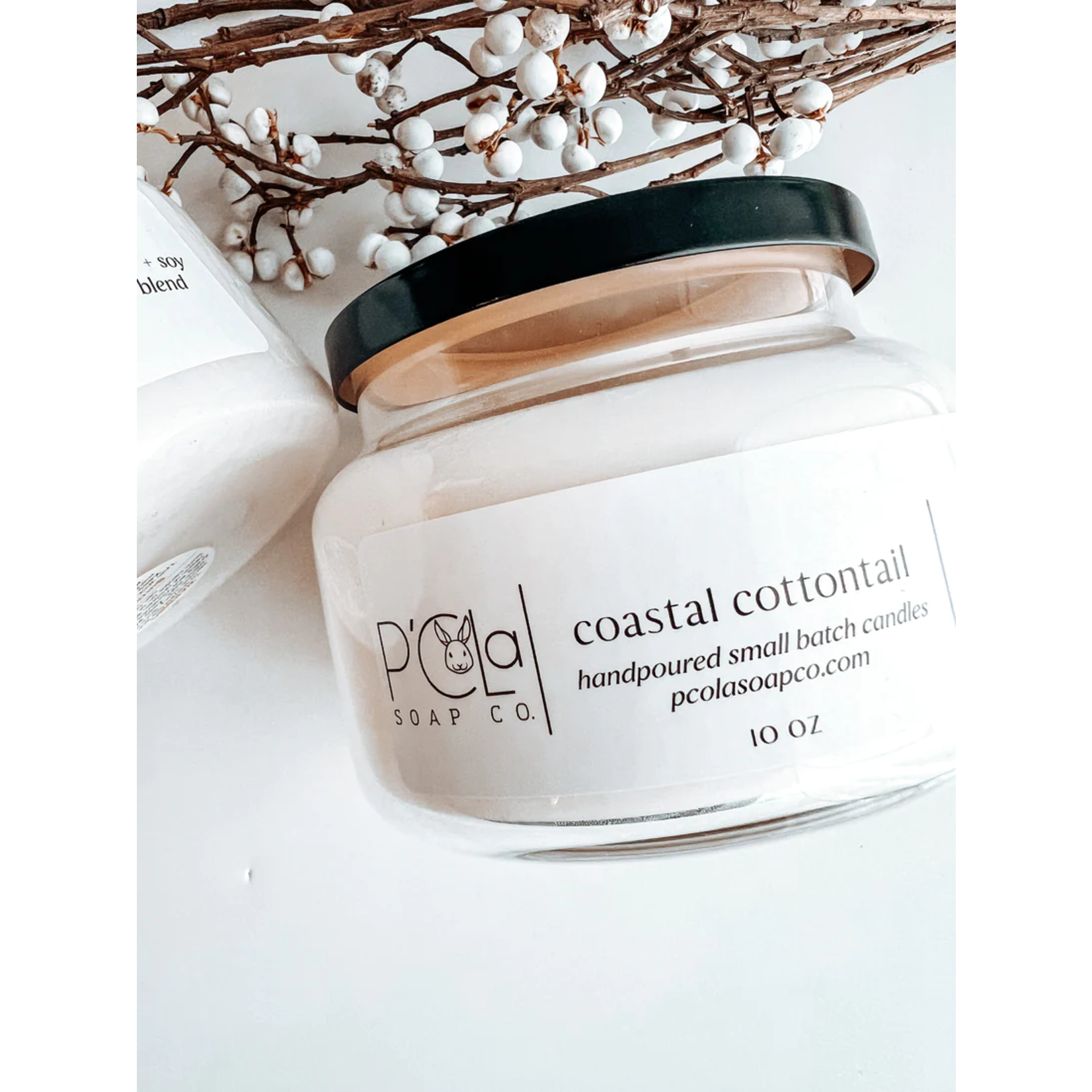 P'Cola Soap Co. Coastal Cottontail Candle