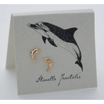 Semaki & Bird Dolphin Gold Stud Earrings