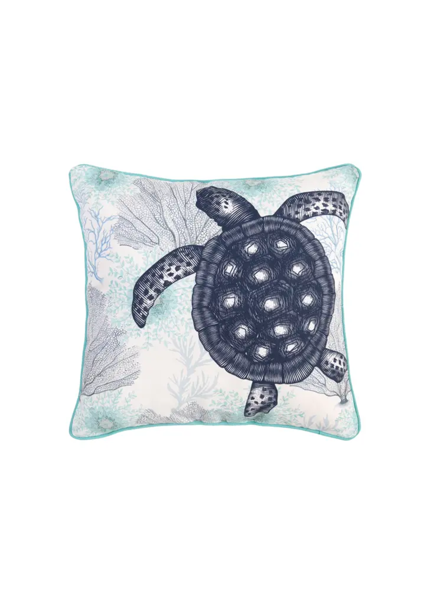 C&F Home Aqua Turtle Pillow