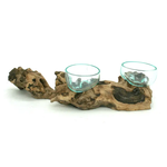 Modern World by Contrast Inc Driftwood Mini Two Glasses