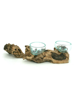 Modern World by Contrast Inc Driftwood Mini Two Glasses