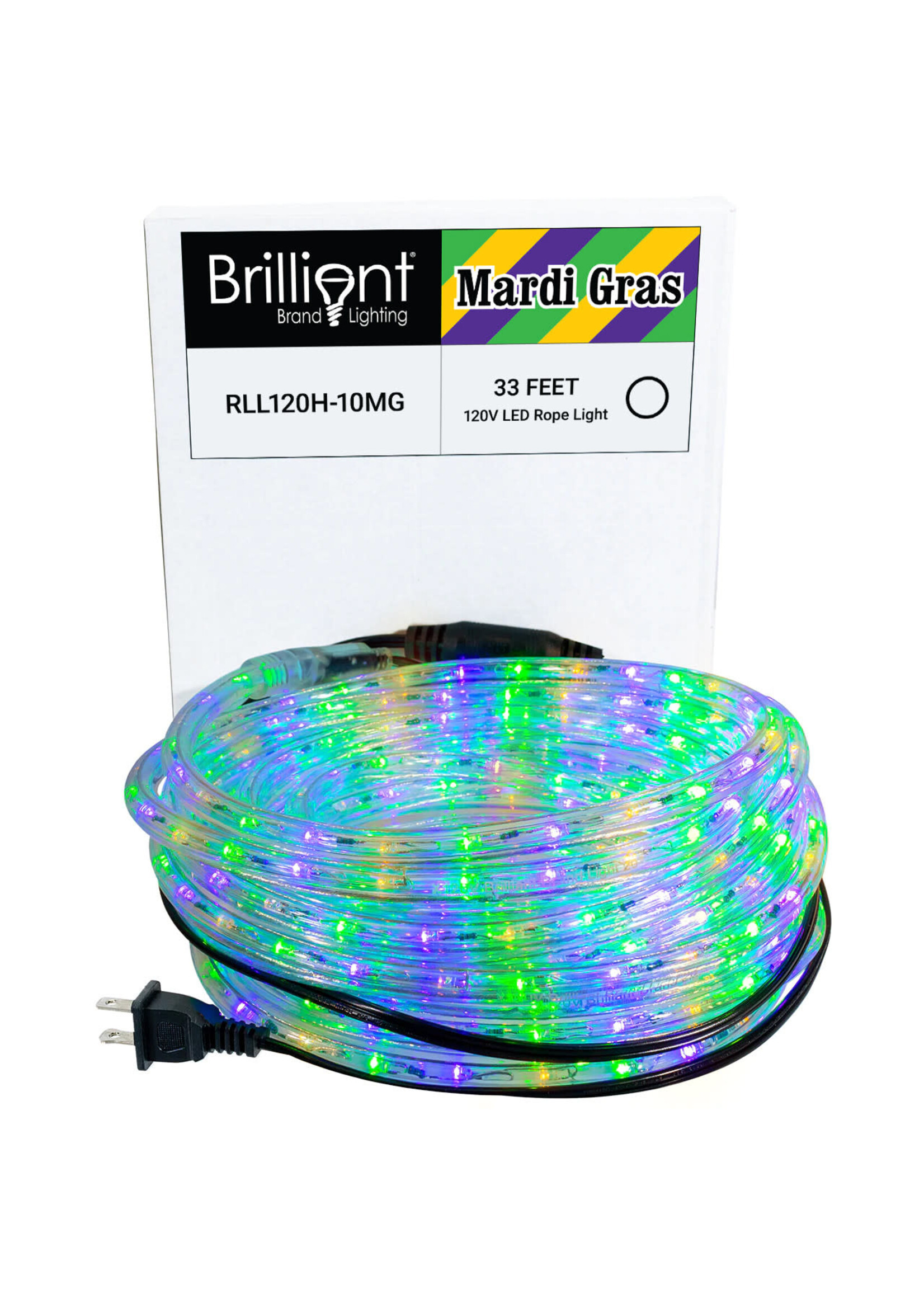 Brilliant Lighting Mardi Gras 33' LED Rope Lights