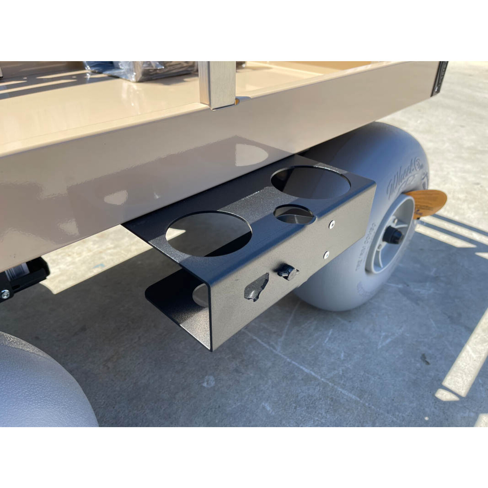 SandHopper Dual Cup Holders & Umbrella Stand- Cart Accessory