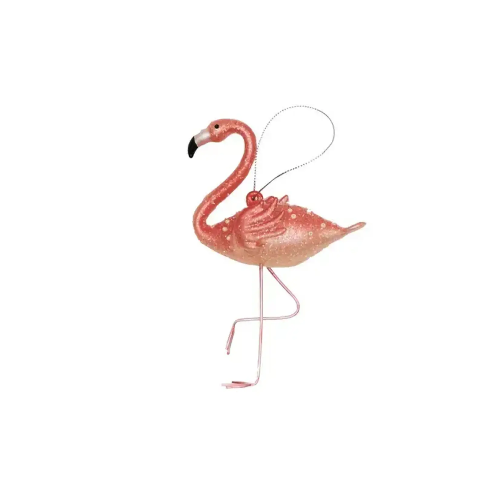 C&F Home Flamingo Beaded Glass Ornament