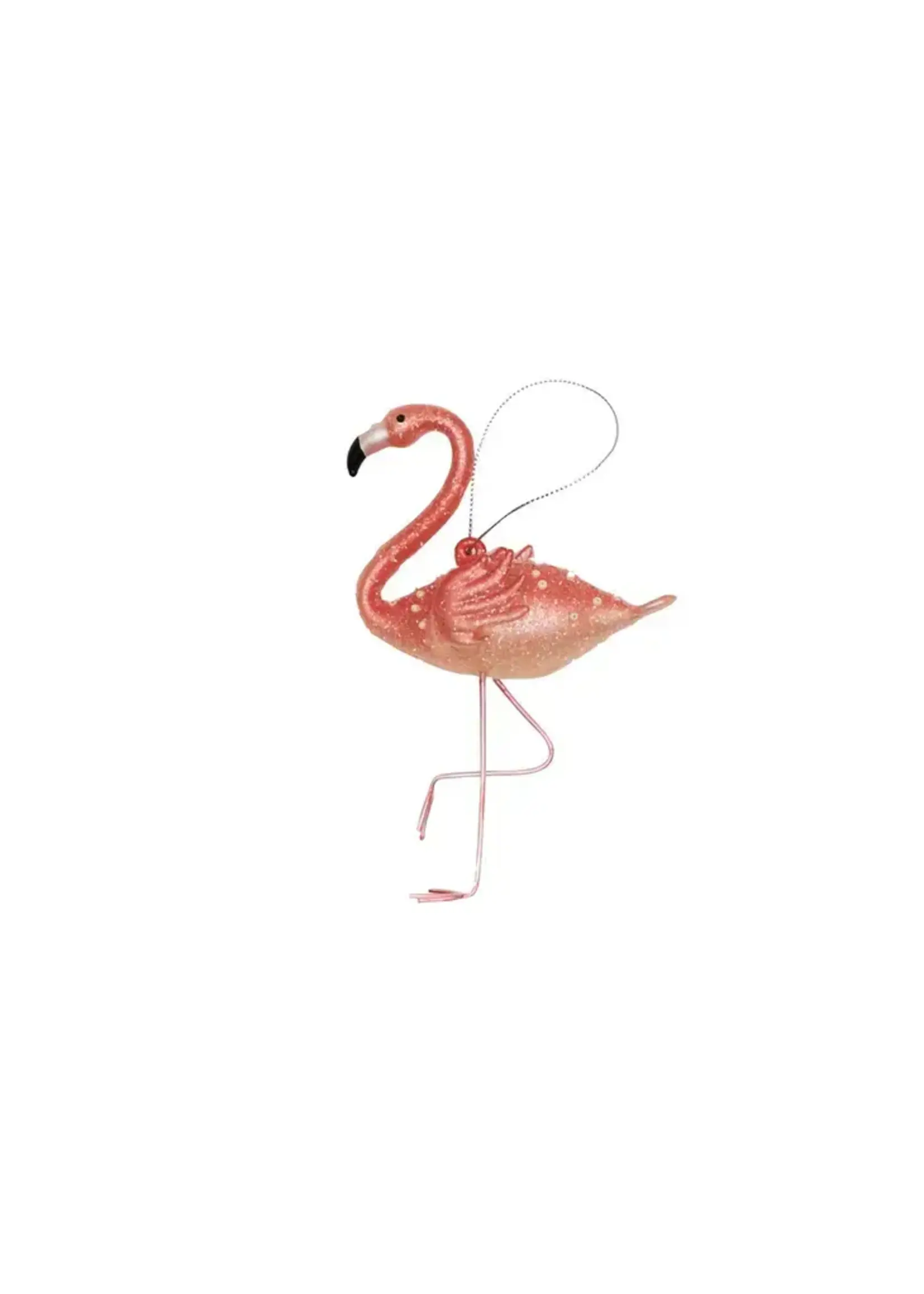C&F Home Flamingo Beaded Glass Ornament