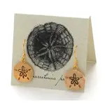 Semaki & Bird Nat. His. Sand Dollar Dangle Earrings - Gold