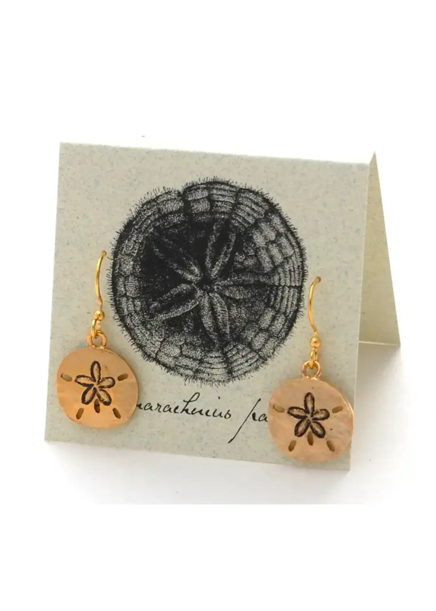 Semaki & Bird Nat. His. Sand Dollar Dangle Earrings - Gold