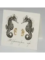Semaki & Bird Seahorse Earrings - Gold