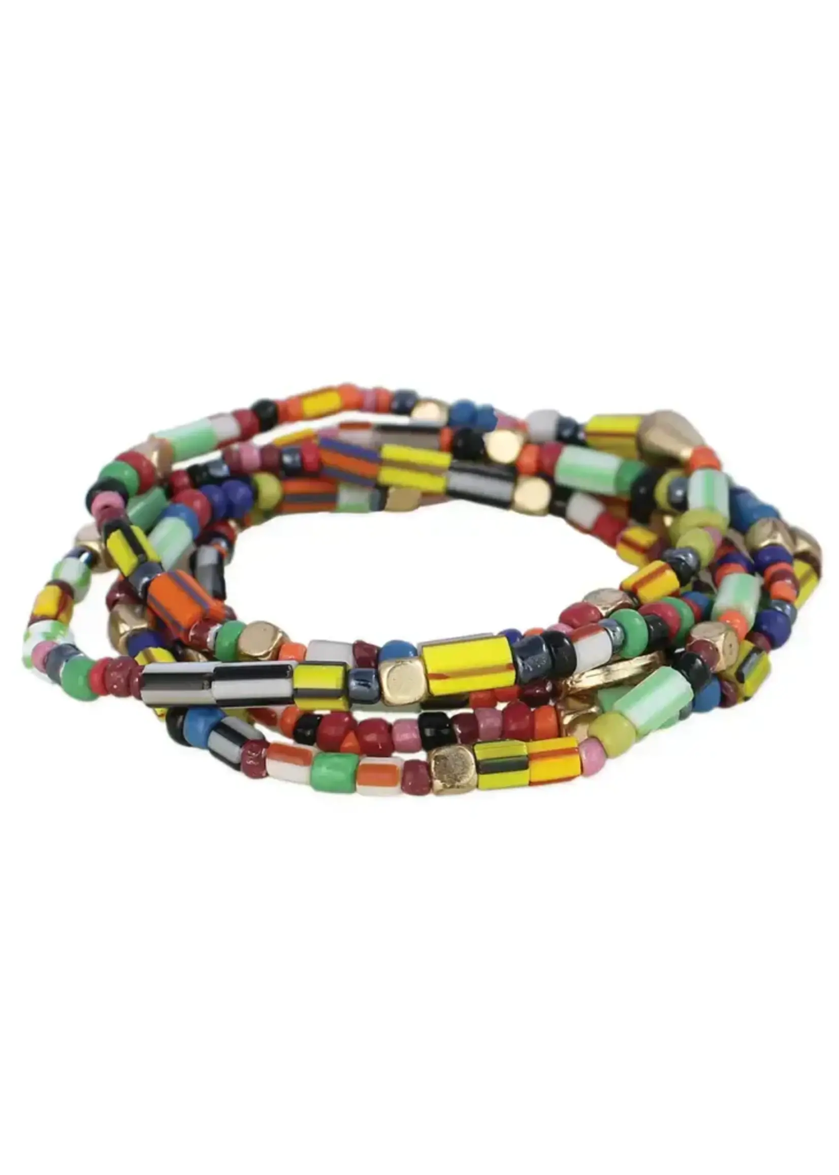 ZAD Festival Beads Multi Stretch Bracelet