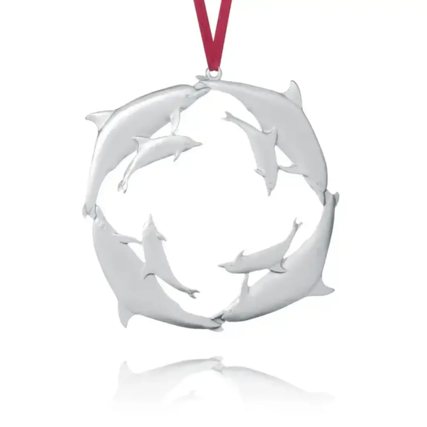 Amos Pewter Dolphin Christmas Ornament