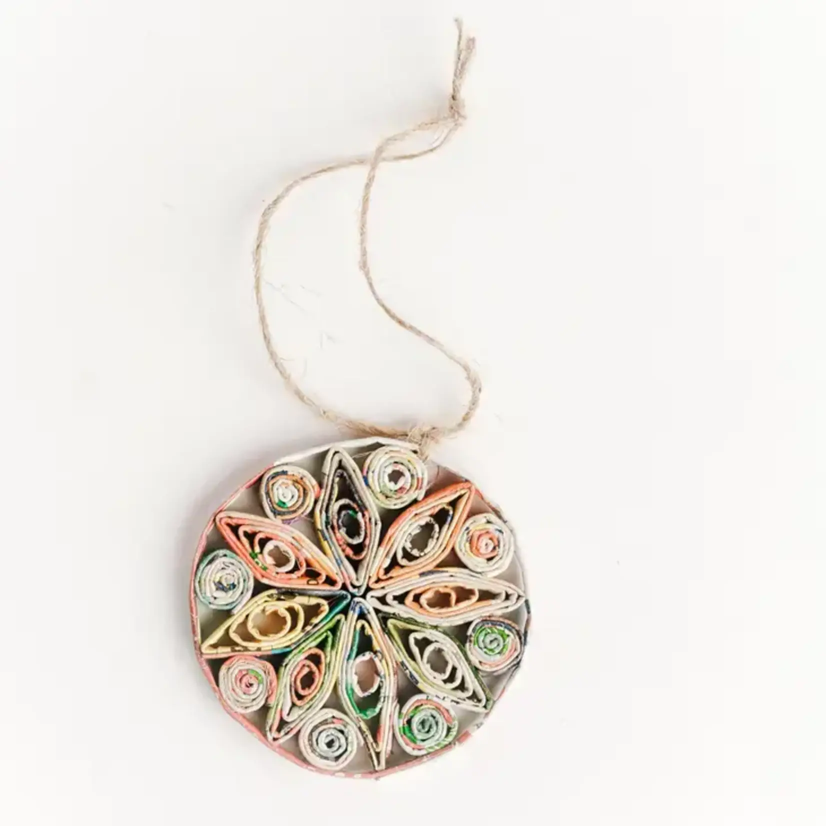 Acacia Creations Recycled Paper Snowflake Ornament
