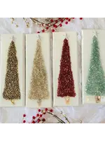 Luna & The Tides Glass Christmas Tree Art - Red