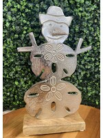 Beachcombers Aluminum Sand Dollar Snowman