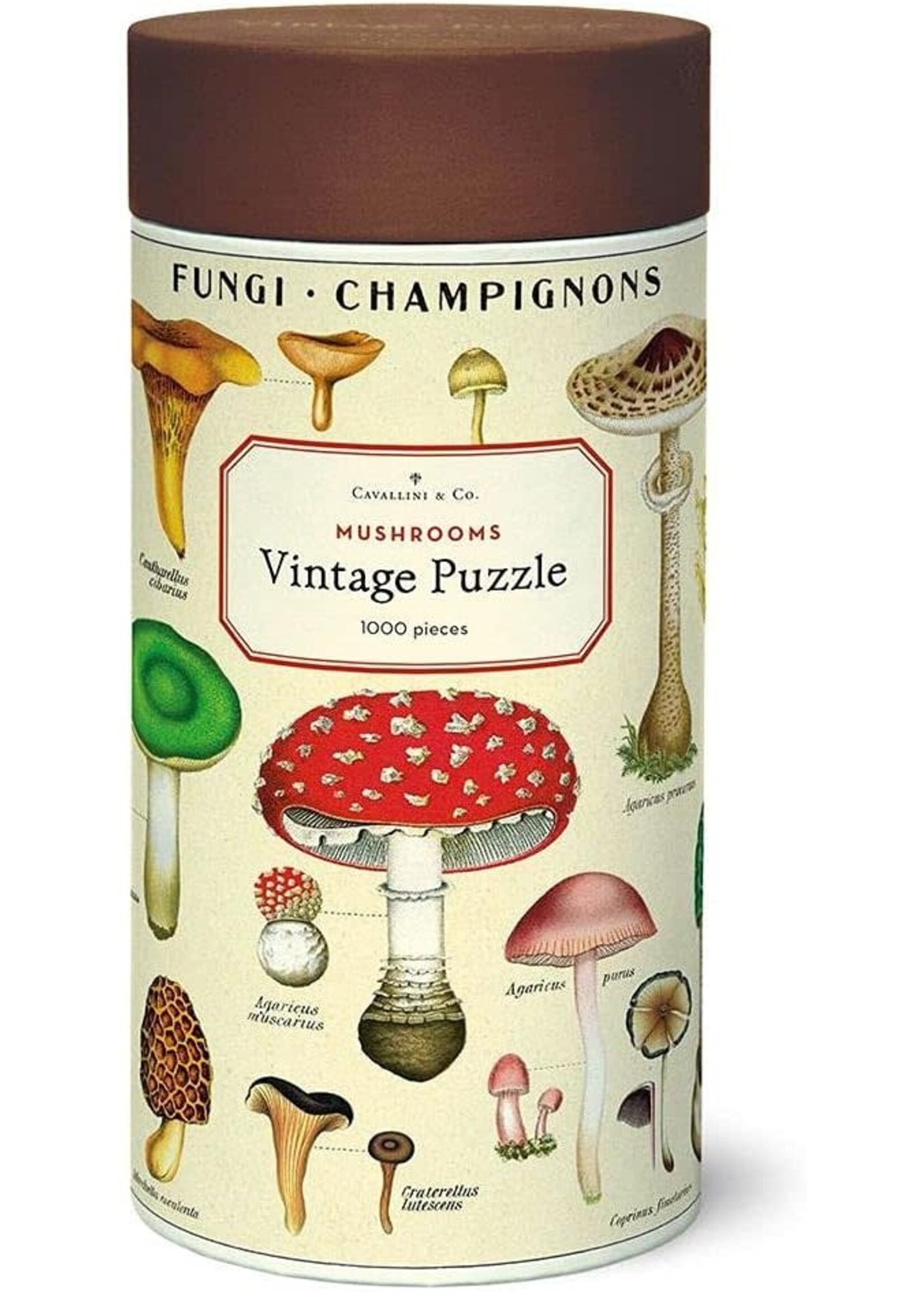 Cavallini Vintage Puzzle - Mushroom 1000 pieces
