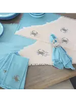 Rightside Designs Embroidered Baby Crab and Beach Waves Table Runner