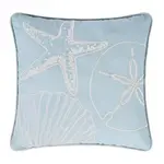 C&F Home Coastal Starfish w Shells Throw Pillow