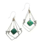 Ten thousand villages Turquoise Spell Earrings