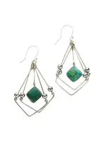 Ten thousand villages Turquoise Spell Earrings