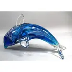 Sea Creations Glass Blue Color Dolphin 6"