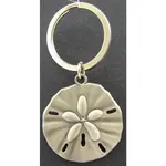 Sea Creations Sand Dollar Keychain Keyring 2 1/2"