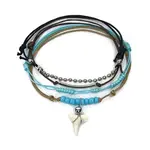 O Yeah Gifts Shark Tooth Bracelets, Genuine Sharks Teeth Bracelet, Blue