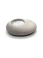 O Yeah Gifts Rock Candle Holder, Gray Stone Tea Light Candle Holder