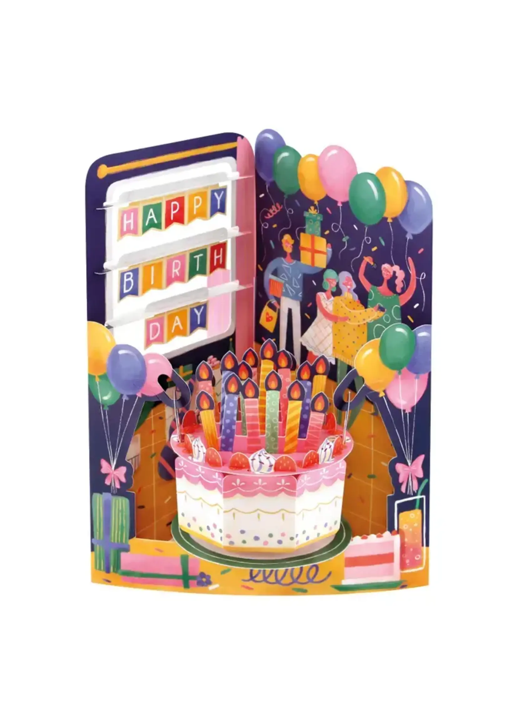 Boston International Swing Card Birthday Cake