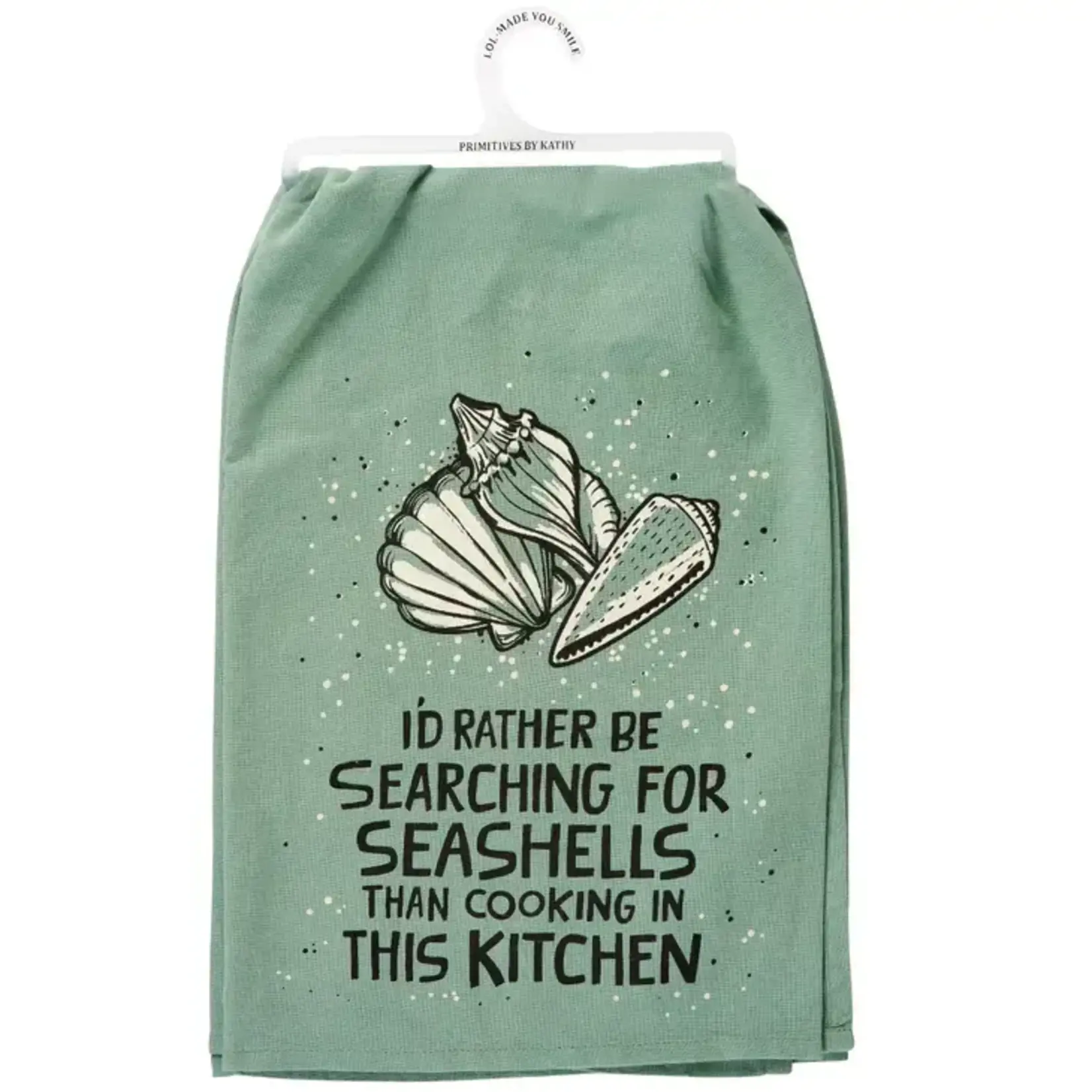 Primitives by Kathy Seashells Kitchen Towel