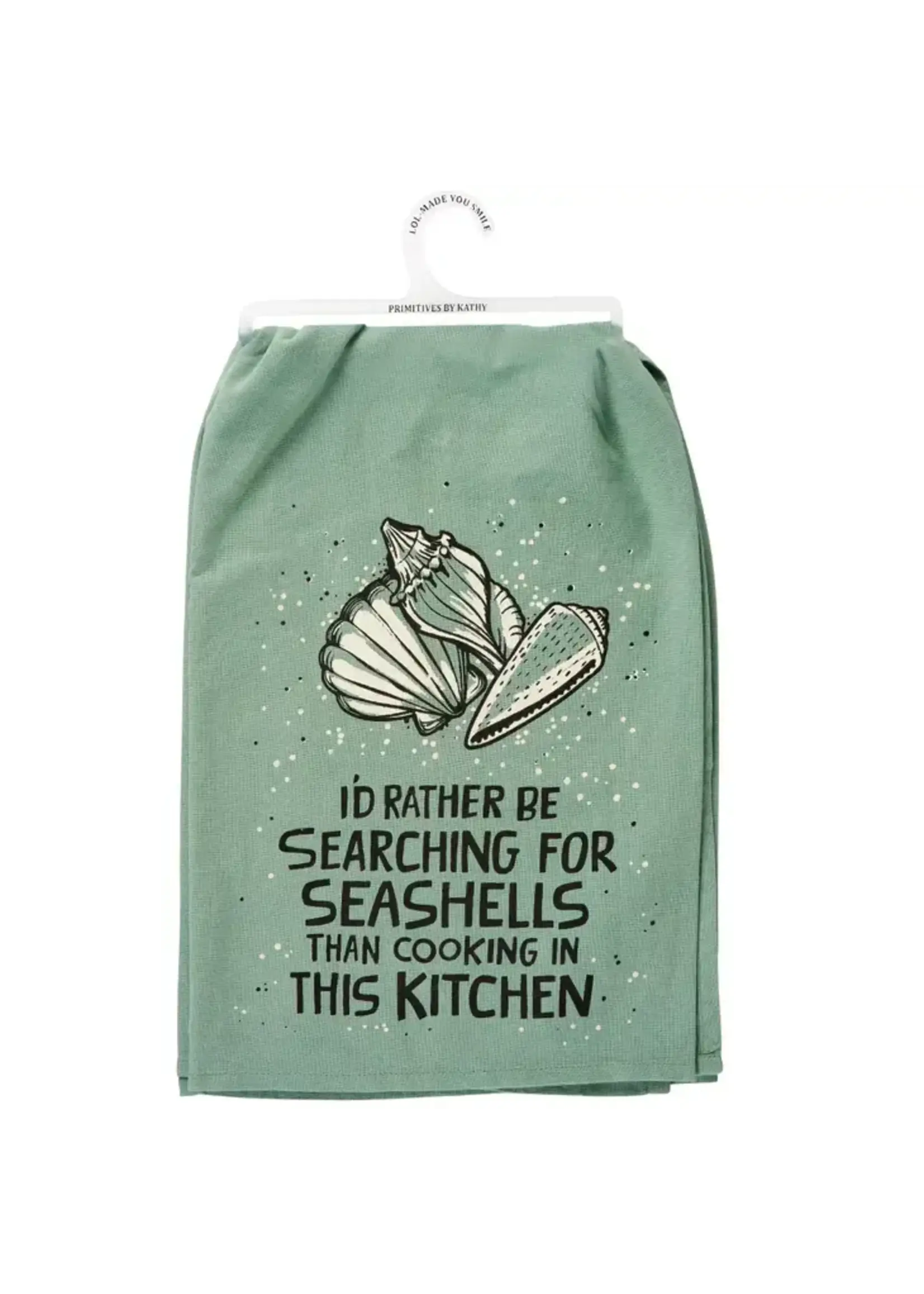 Primitives by Kathy Seashells Kitchen Towel