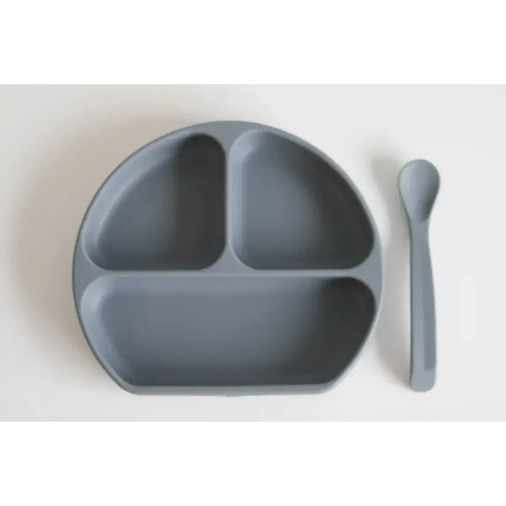 The Saturday Baby Silicone Suction Plate With Lid and Spoon