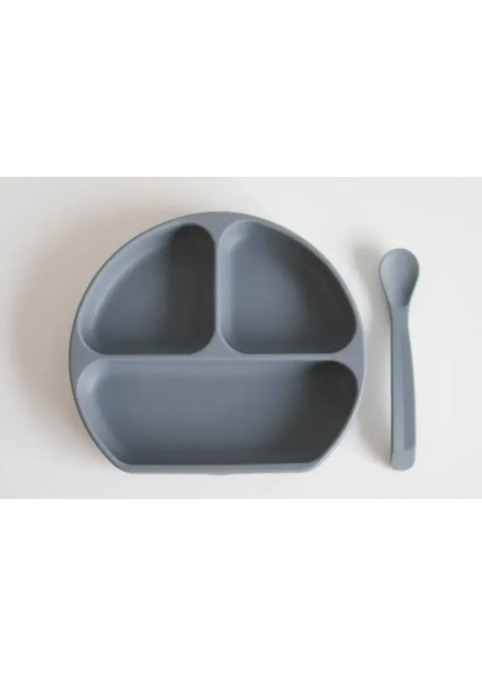 The Saturday Baby Silicone Suction Plate With Lid and Spoon