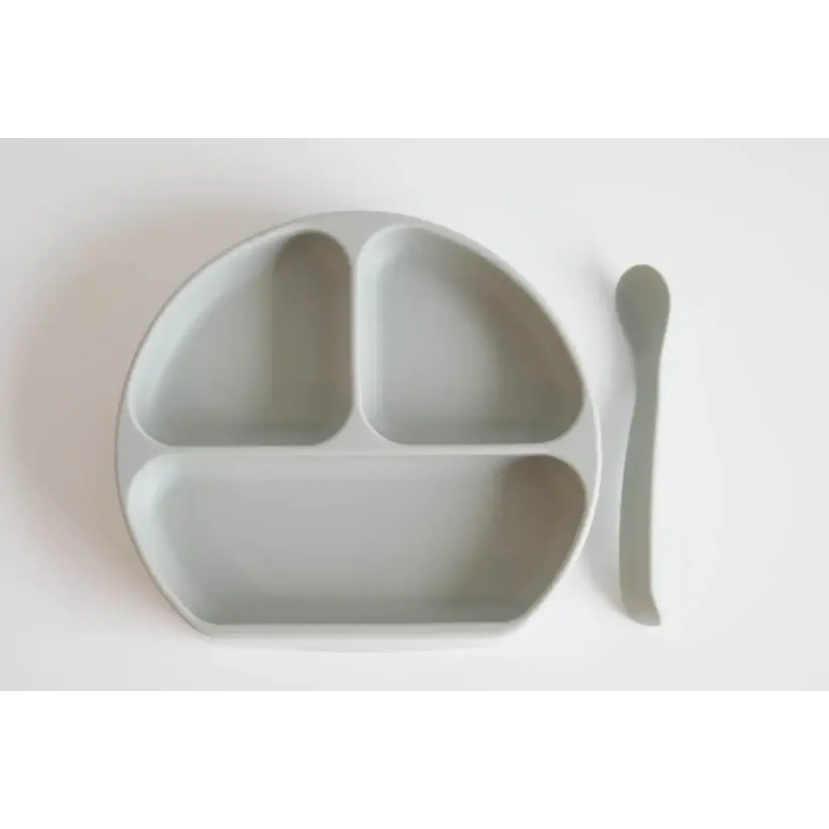 The Saturday Baby Silicone Suction Plate With Lid and Spoon
