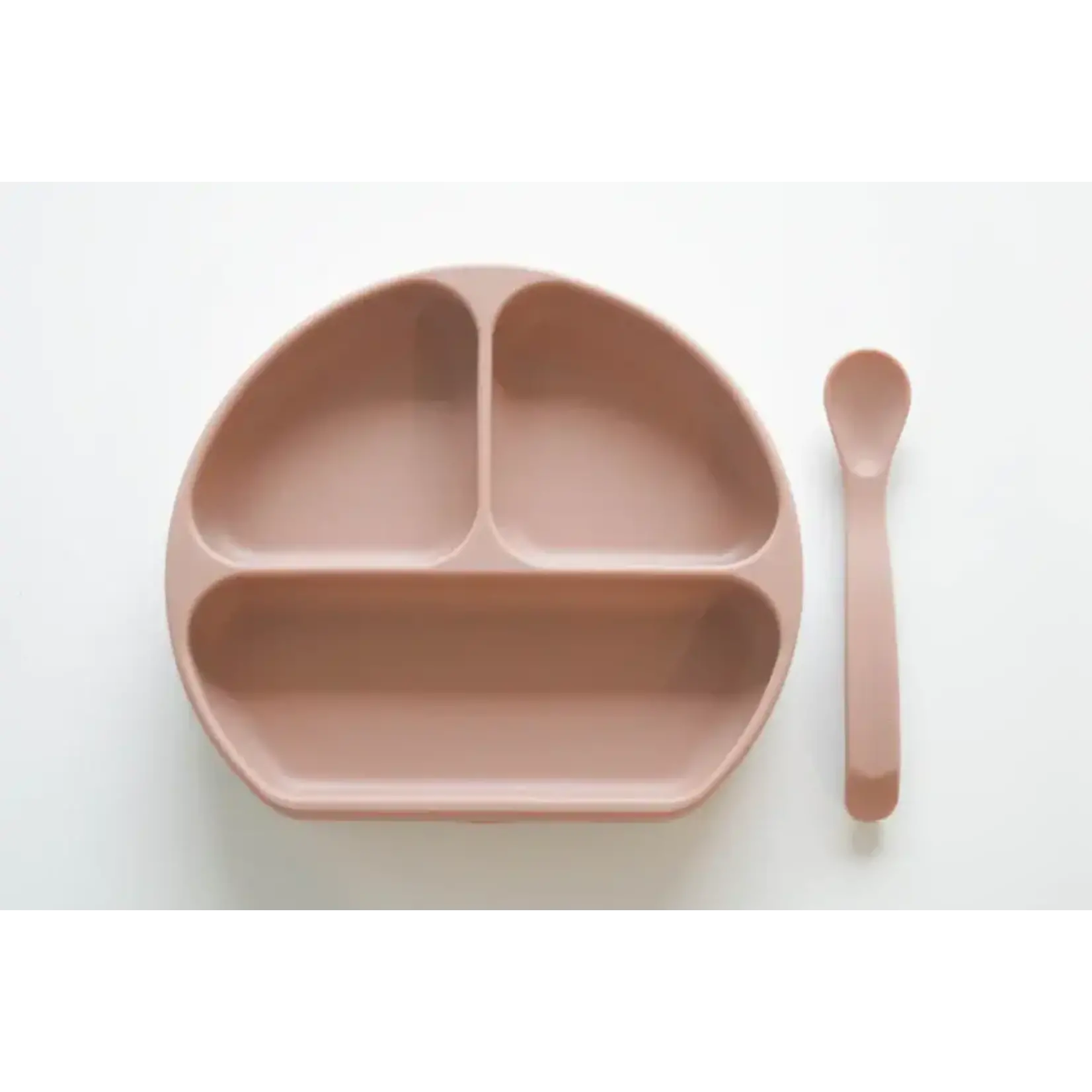 The Saturday Baby Silicone Suction Plate With Lid and Spoon
