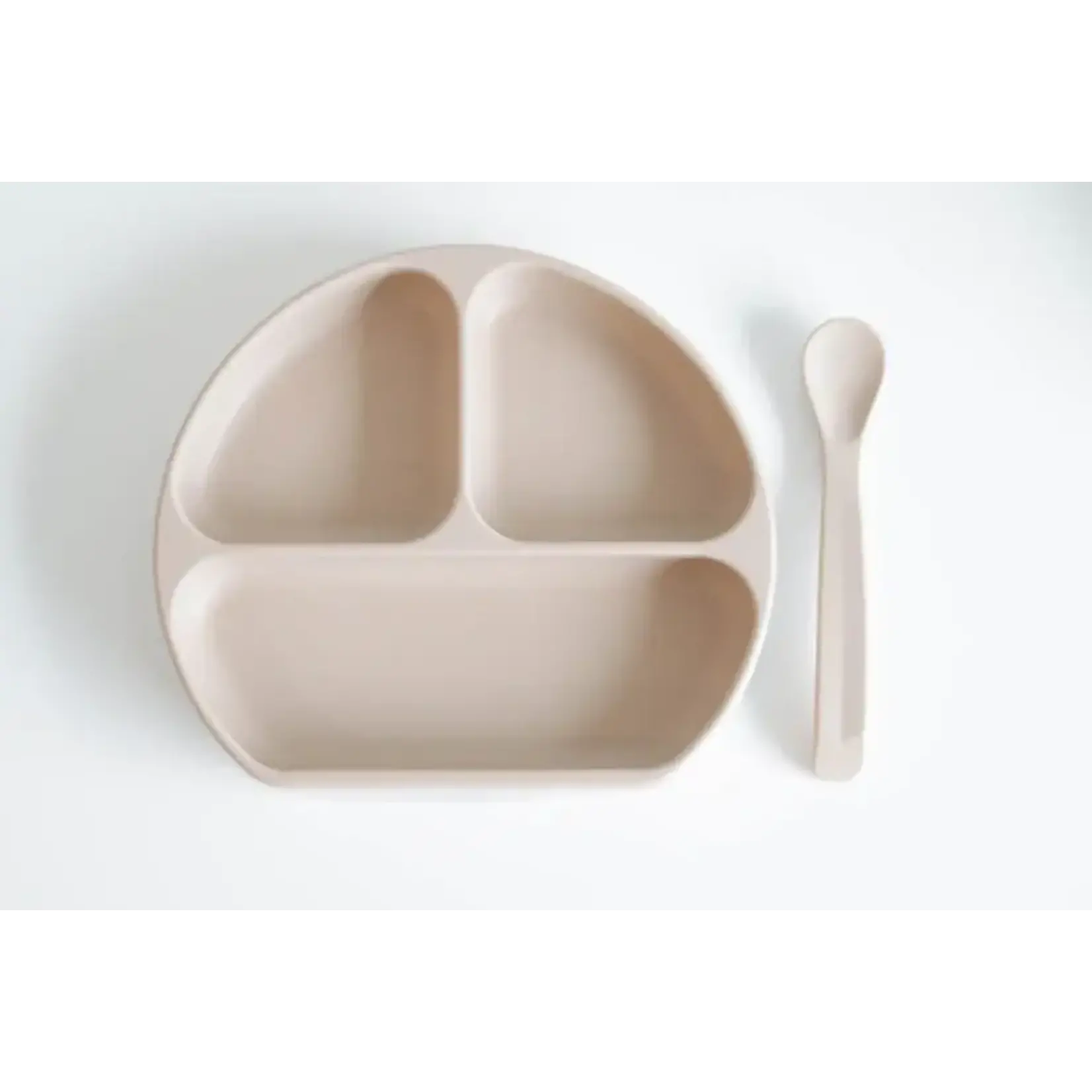 The Saturday Baby Silicone Suction Plate With Lid and Spoon