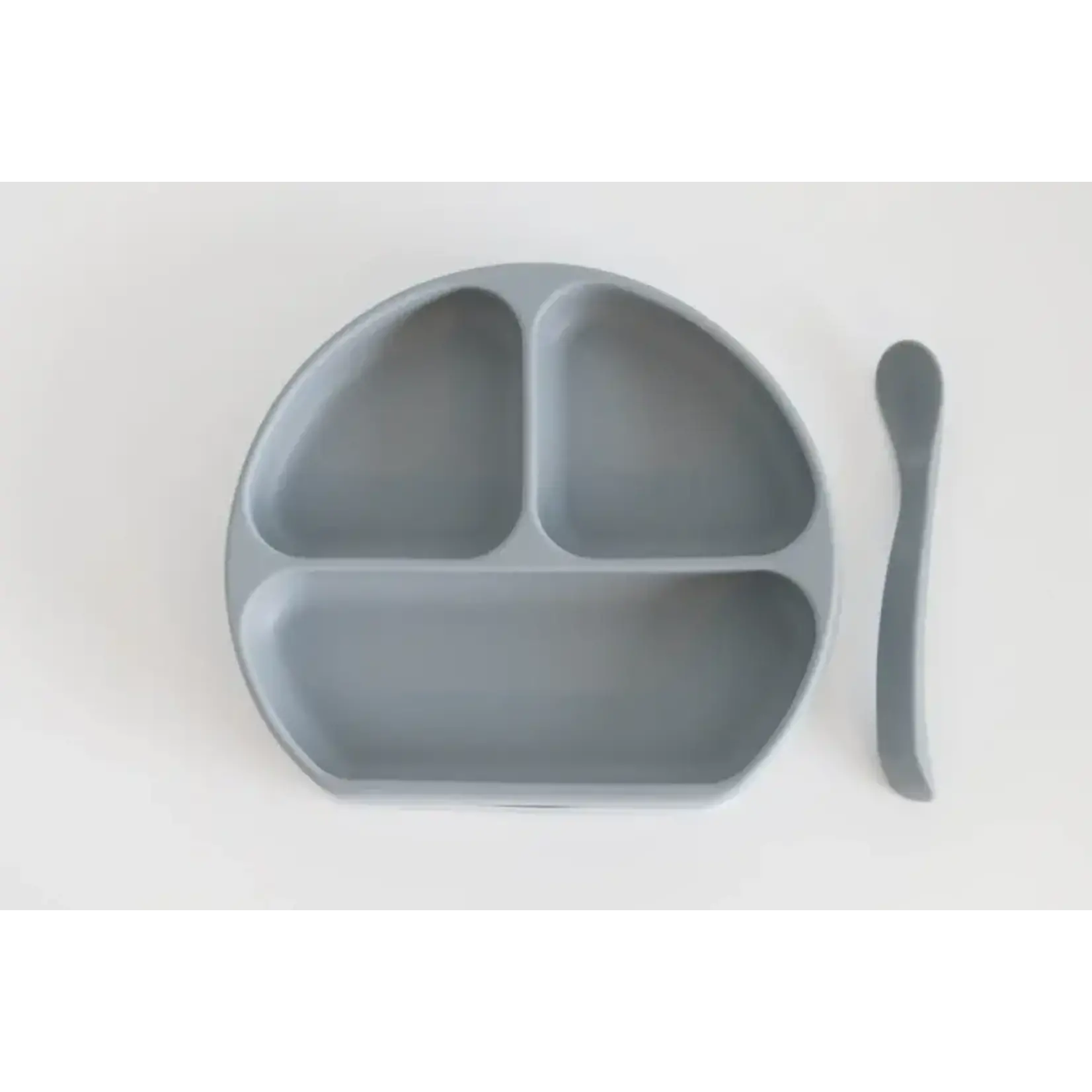 The Saturday Baby Silicone Suction Plate With Lid and Spoon
