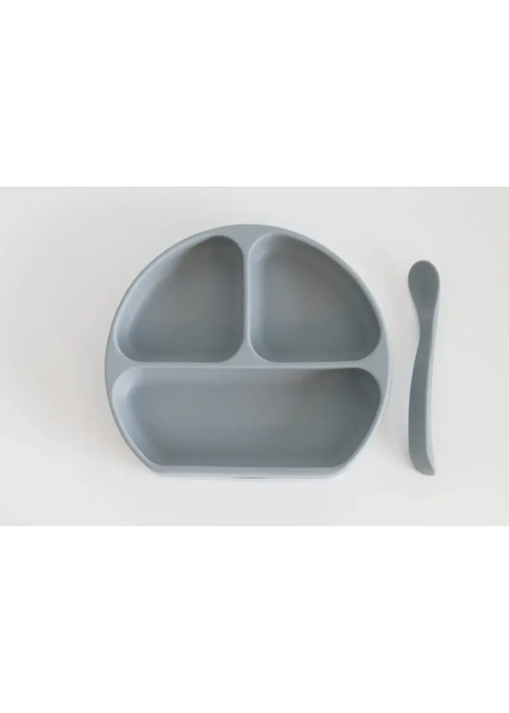 The Saturday Baby Silicone Suction Plate With Lid and Spoon