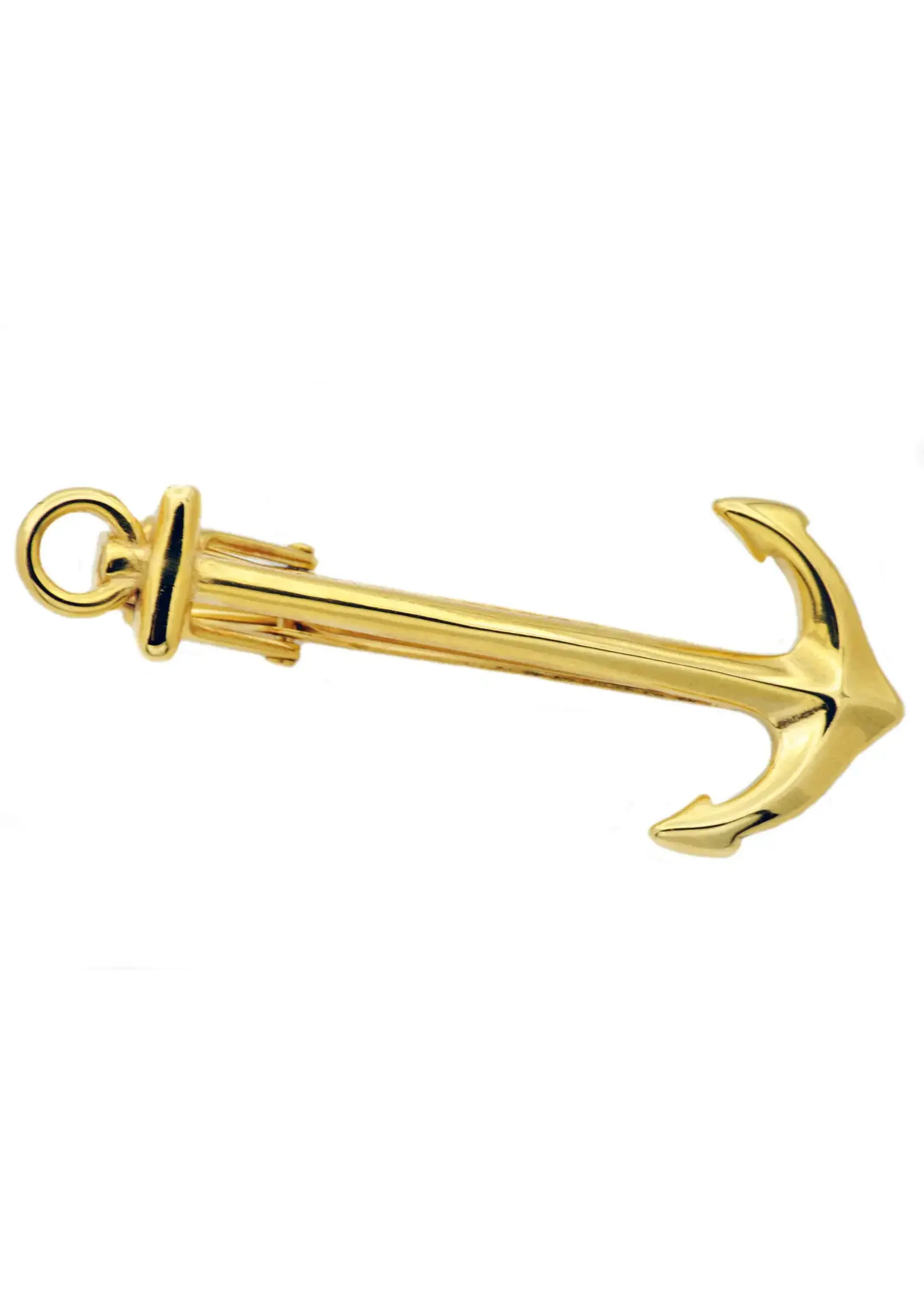 Blackjack Mens Jewelry Gold Anchor Tie Clip
