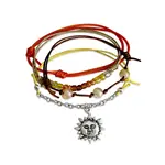 O Yeah Gifts Sunrise Bracelets, Yellow Orange Beige Strings