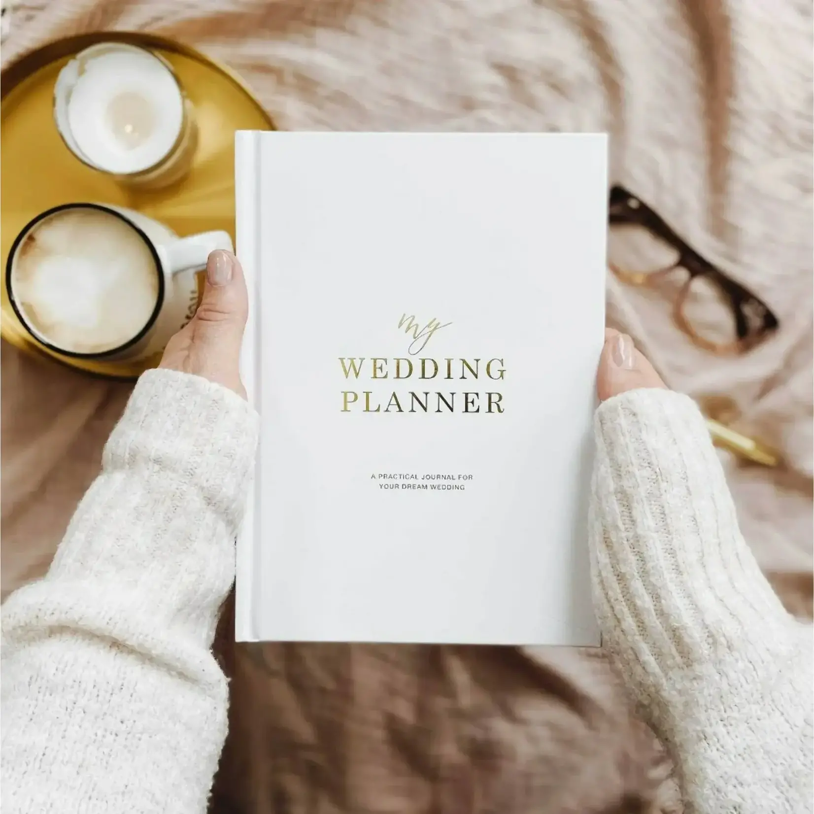 Blush & Gold Wedding Planner (White) organiser gift for brides for her