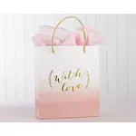 Kate Aspen With Love Pink Watercolor Gift Bag