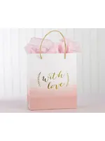 Kate Aspen With Love Pink Watercolor Gift Bag
