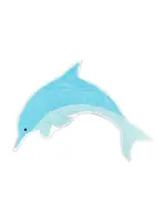 Beachcombers Blue Dolphin Shaped Floor Mat Rug