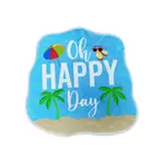 Beachcombers Oh Happy Day Beach Shaped Floor Mat Rug