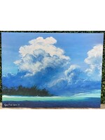 George Wilson Beach Clouds 2 Original Canvas Painting  24x18