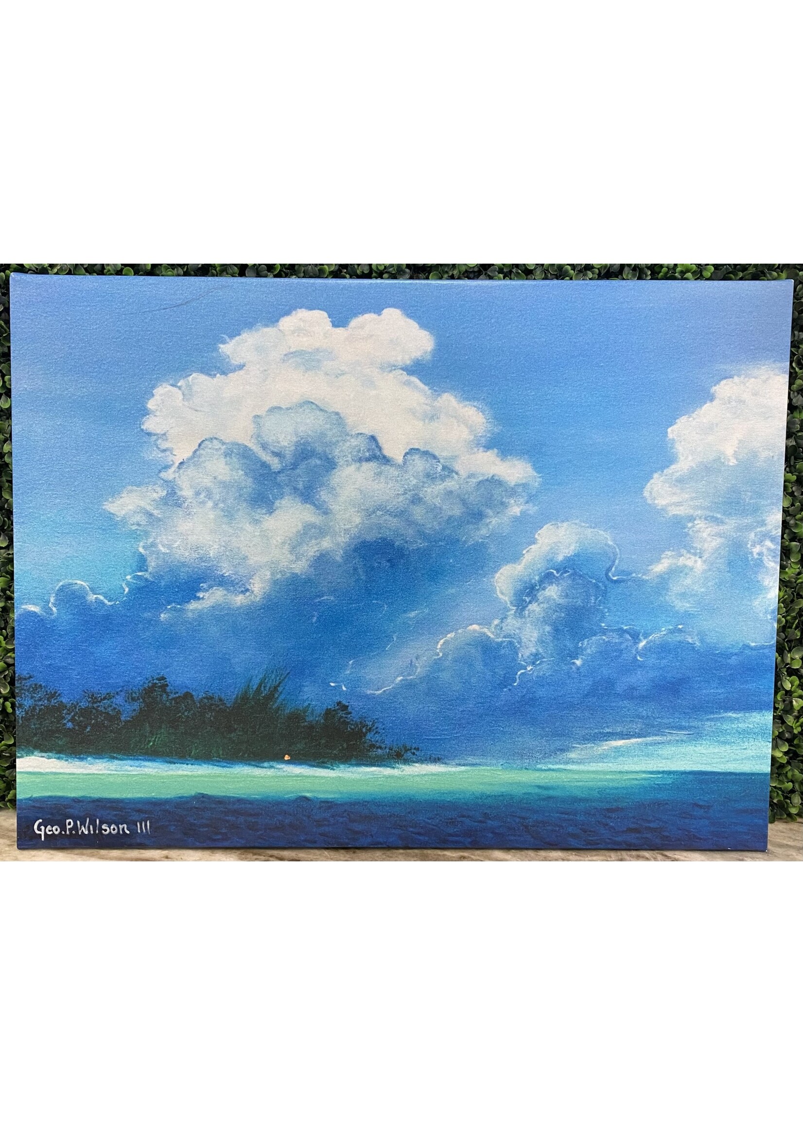 George Wilson Beach Clouds 2 Original Canvas Painting  24x18