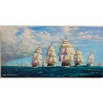 George Wilson Armada Original Canvas Painting  18x36